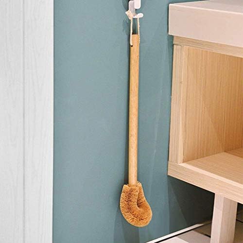 Natural Coconut Fiber Toilet Brush with Wooden Handle