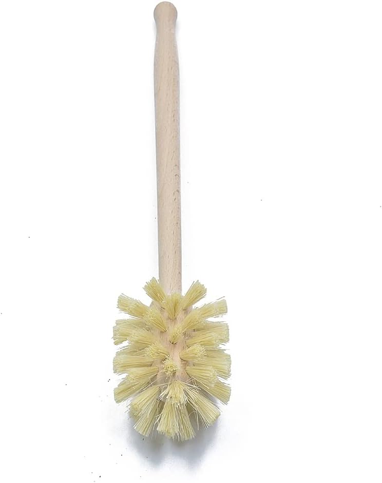 Beechwood Toilet Brush with 360 Cleaning and Jute Bristles