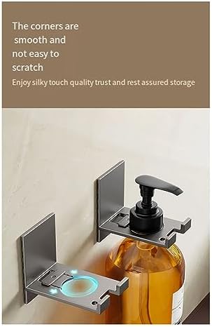 Adjustable Wall-Mounted Shampoo Bottle Holder