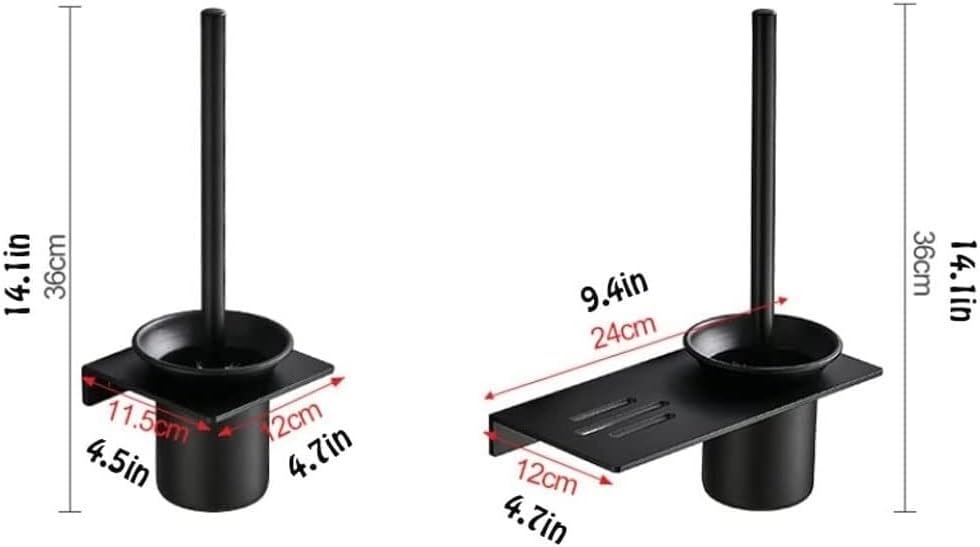 INKTUS Toilet Brush with Holder and Long Handle for Bathroom Cleanliness