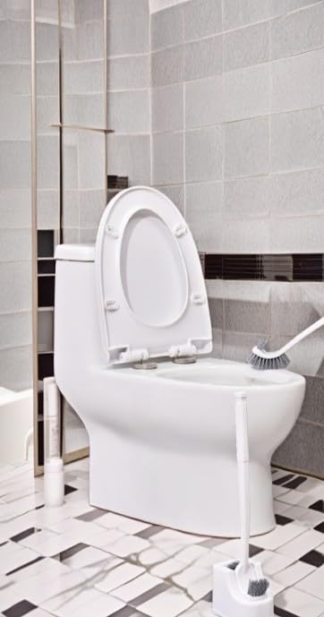 Ultra Long Handle Toilet Brush with Wall Mount Holder 1