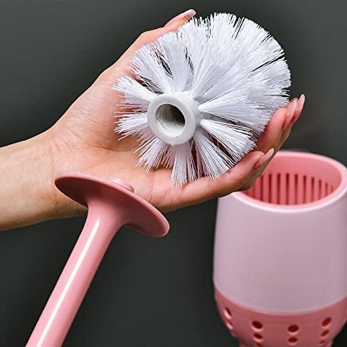 Toilet Brush and Holder Set with Strong Bristles and Durable Handle