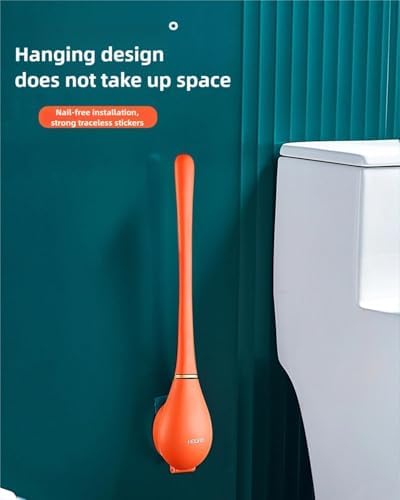 Modern Flexible Silicone Toilet Brush Set with Holder