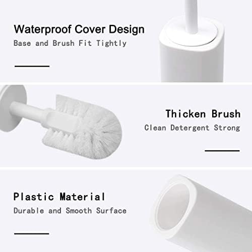 Plastic Toilet Brush with Holder for Space-Saving Deep Cleaning