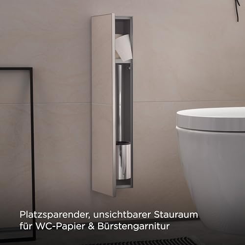 Emco Asis Plus Flush Mount Toilet Brush Cabinet 1