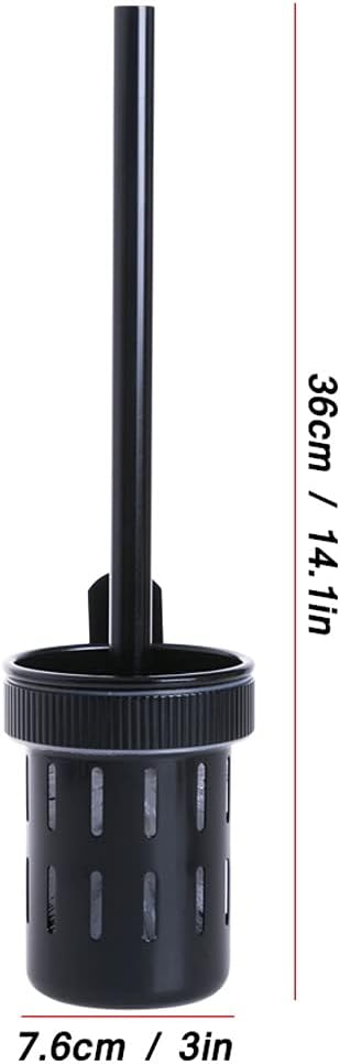 Black 360 Toilet Brush with Holder for Bathroom Cleaning
