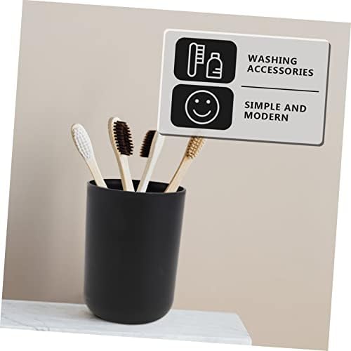 Cabilock Toothbrush Washing Cup Set 4pcs Black