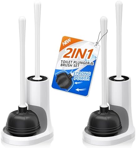 Uptronic Toilet Plunger and Brush Combo Set