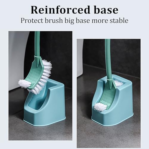 Silicone Toilet Brush with Holder - Green 1