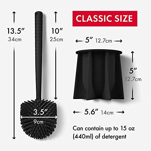 Tyroler Bright Tools Toilet Brush Set - Black