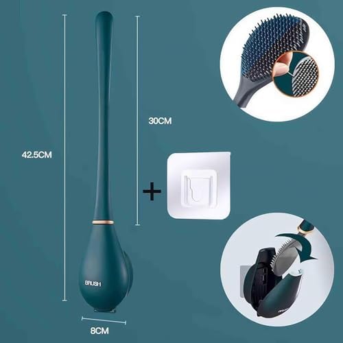 Jefuzh Silicone Toilet Brush and Holder Set