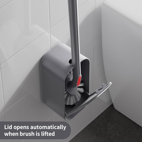 UPRefine Toilet Bowl and Brush Holder Set with Curved Design
