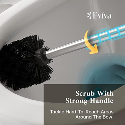Eviva Toilet Brush and Holder Stainless Steel 1
