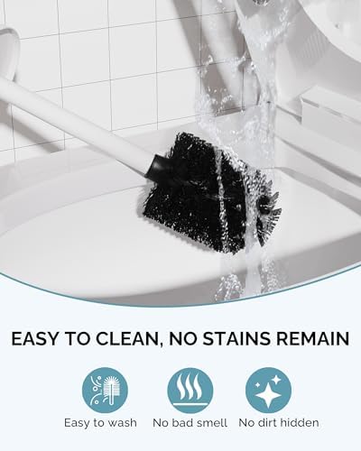 WZKALY Toilet Brush and Holder Set White
