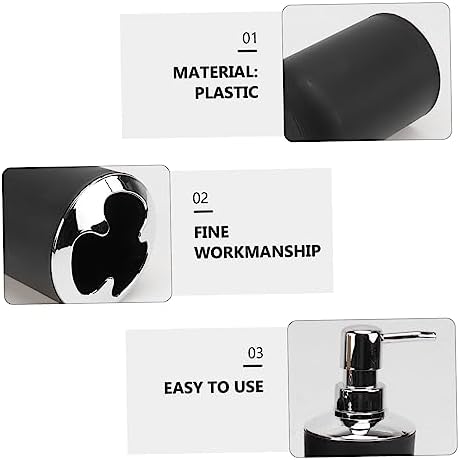 Cabilock Toothbrush Washing Cup Set 4pcs Black