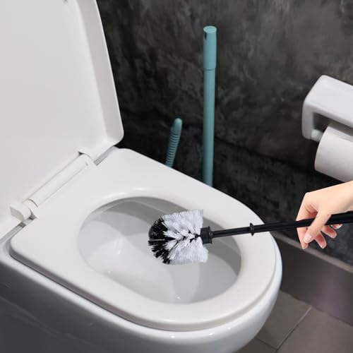 Vansza Toilet Brush Set with Long Handle and Drip-Proof Holder 1