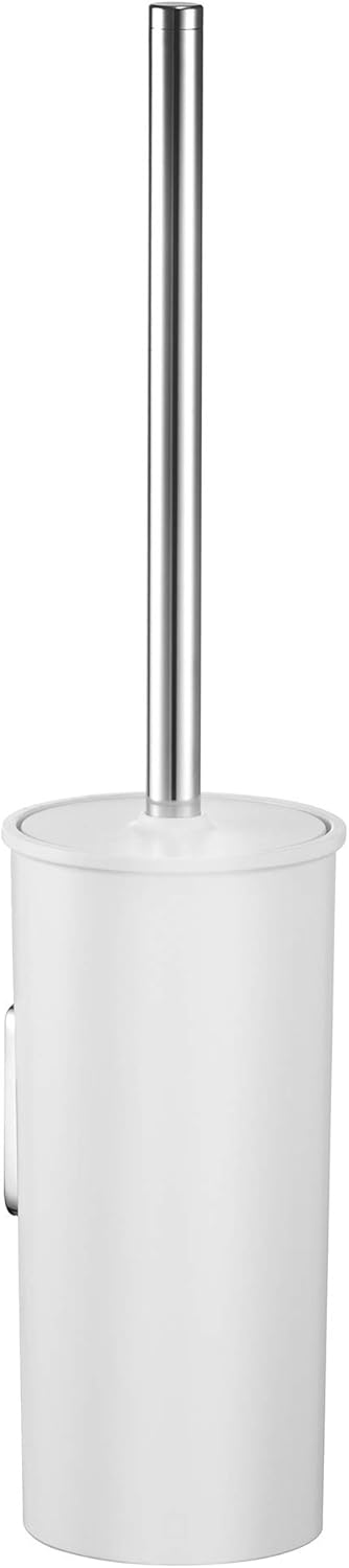 Keuco Opaque Synthetic Toilet Brush Set Chrome White