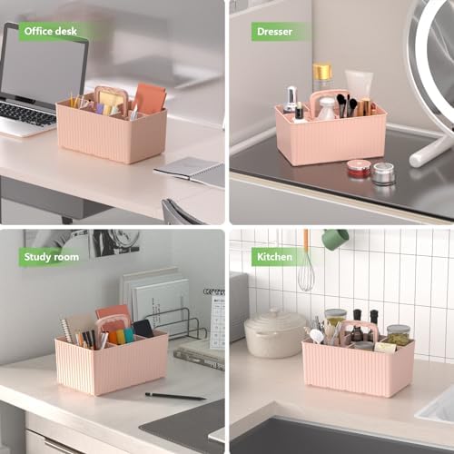 DAYHOPE Plastic Shower Caddy Organizer 2 Pack Pink