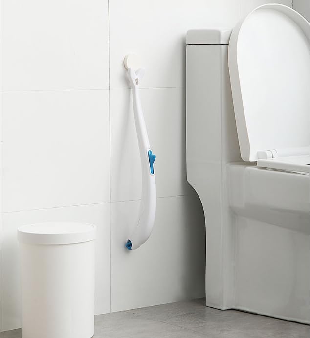 Dyna-Living Toilet Bowl Brush Without Holder - Space Saving Ergonomic