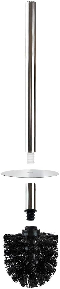 Isaac Jacobs Ceramic Cat Toilet Brush Holder with Chrome Handle