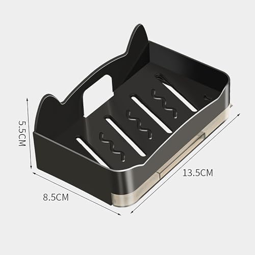 BPKADHY Cat Soap Dish with 4 Hooks Wall Mount