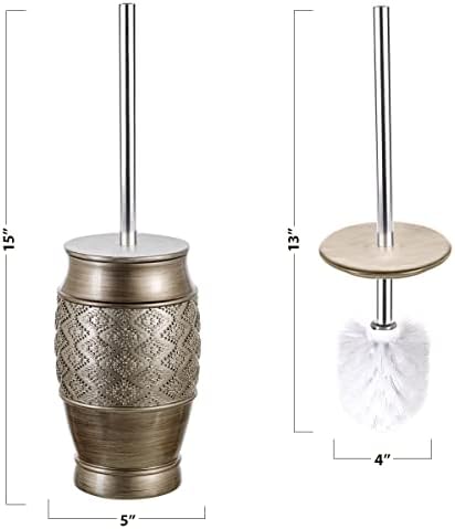 Creative Scents Dublin Silver Toilet Brush Set