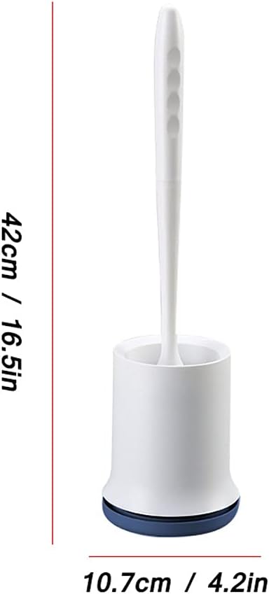 XIAOSAKU 360 Toilet Brush Set with Holder Blue