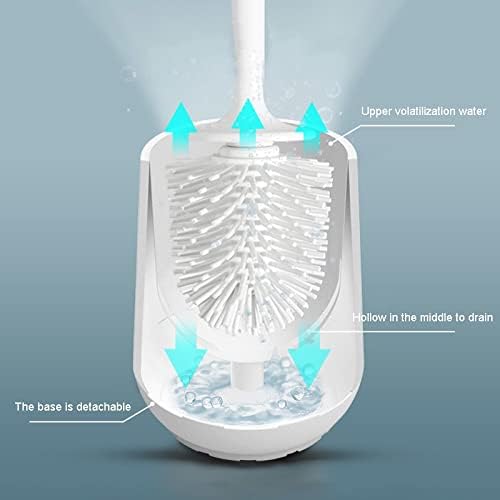 UOHUFIDABFD Creative Toilet Brush Set with Vertical Silicone Handle 1