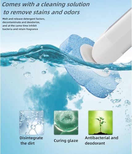 Ergonomic Toilet Brush with 18 Refills and Storage Box