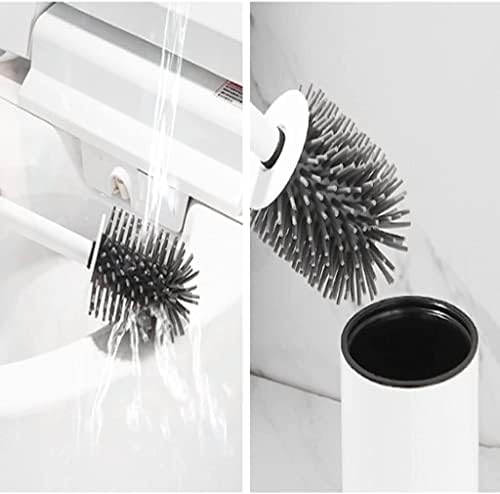KAAZEE Toilet Brush Set with Holder - Durable Compact for Small Bathrooms