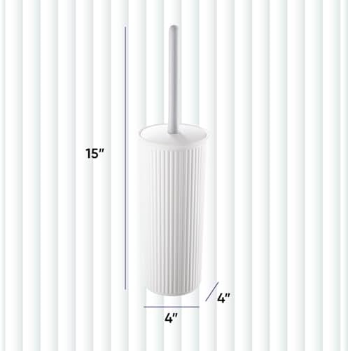 Superio Decorative Toilet Brush Set White 2 Pack
