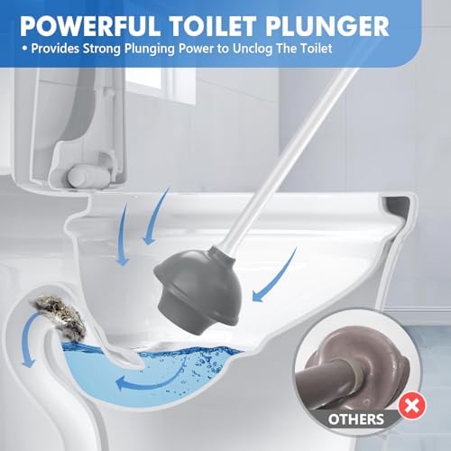 LOVLOY 2-in-1 Toilet Brush and Plunger Set