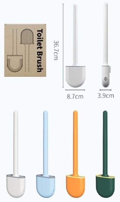 Soft Rubber Toilet Brush with Clamp - Deep Cleaning