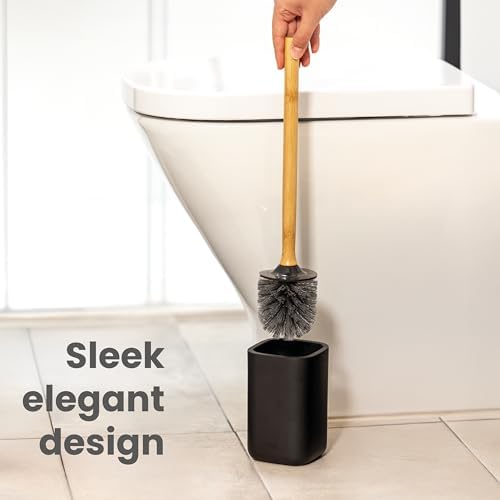 Vigar Zense Toilet Brush Set with Black Holder