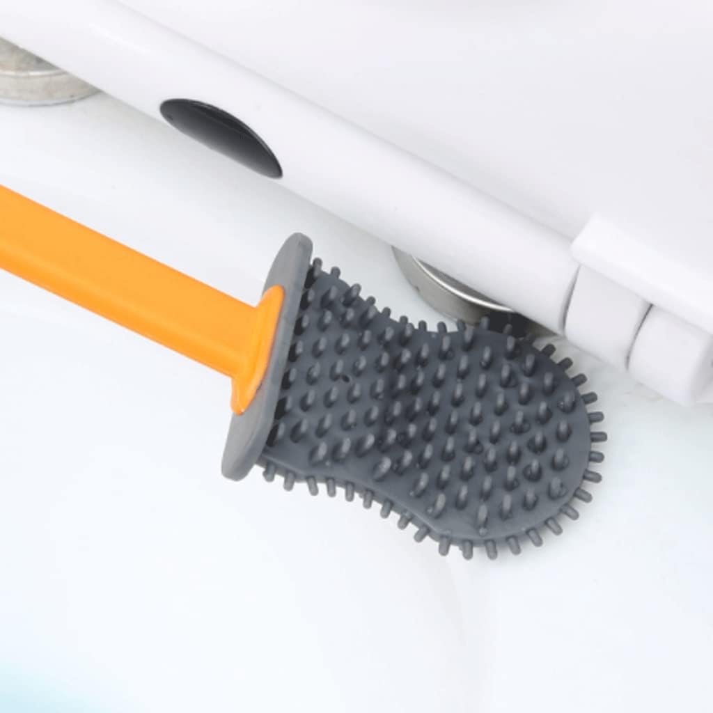 SUREK Soft Seashell Toilet Brush with Silicone Bristles