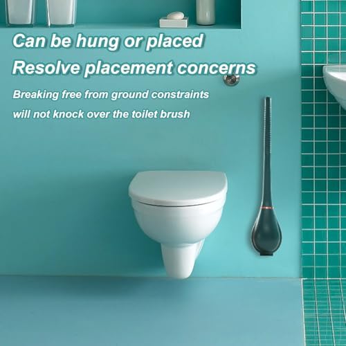 LANMOK Modern Wall-Mounted Toilet Brush with Dispenser