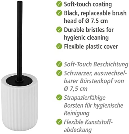 WENKO Belluno Ceramic Toilet Brush Holder 115 x 42 x 115 cm