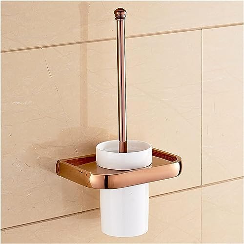 NOLLAM Rose Gold Brass Toilet Brush Set