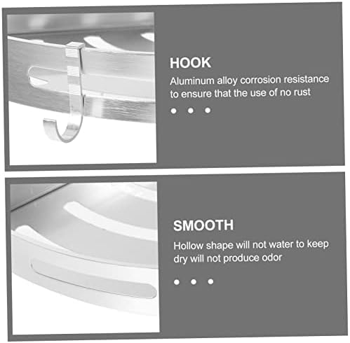 Zerodeko 2-Tier Aluminum Shower Organizer with Hooks