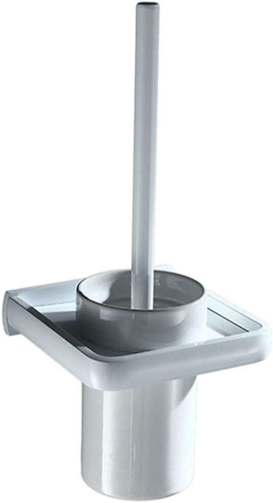 LUDSUY Wall-Mounted Nordic Space Aluminum Toilet Brush Set