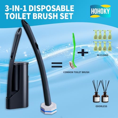 Hohoky Toilet Cleaning Set with 50 Refills