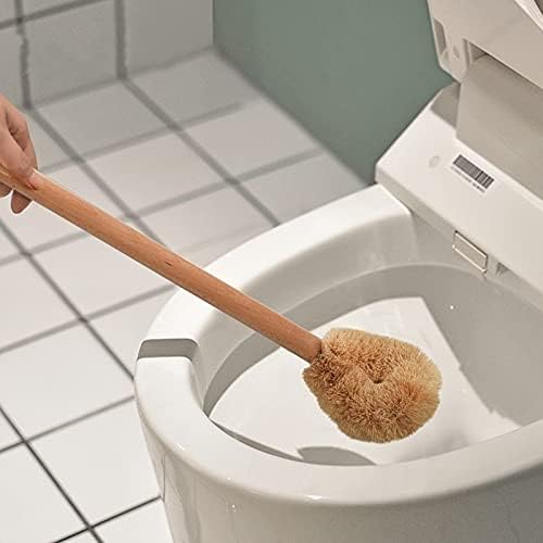 HUFFA Toilet Bowl Brush with Coconut Fiber Head and Beechwood Handle