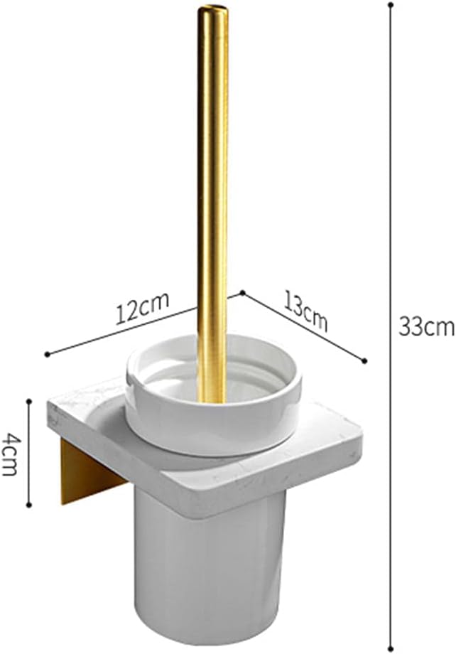 Toilet Brush Set with Holder - Durable Wall Mount for Bathroom