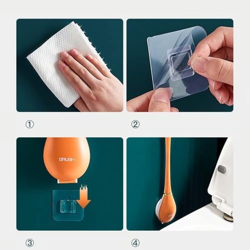 Tadium Modern Flexible Silicone Toilet Brush Set 1