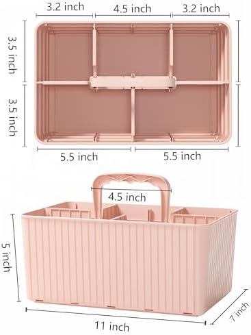 DAYHOPE Plastic Shower Caddy Organizer 2 Pack Pink