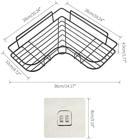 FINANCIALLY LIT Triangular Wall-Mounted Shower Caddy