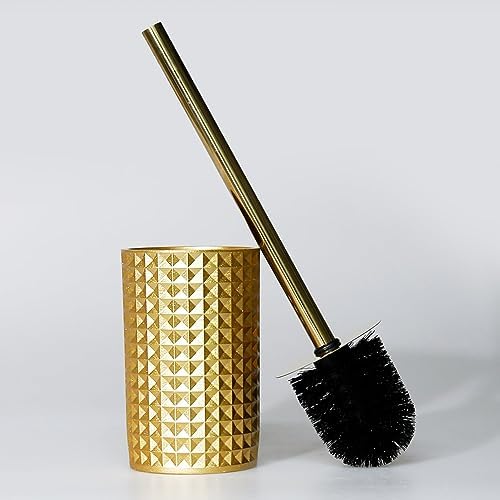 Neptune Toilet Brush with Gold Holder