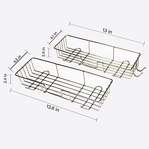 Casaphoria Shower Caddy 2 Pack - Adhesive Hooks Rustproof Stainless Steel