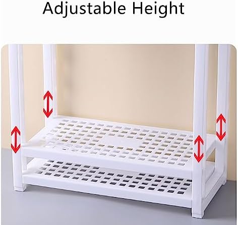 Typutomi 3 Tier Adjustable Plastic Shelf Organizer