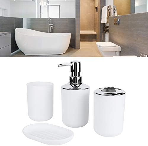 Kuuleyn 4Pcs Bathroom Accessory Set White